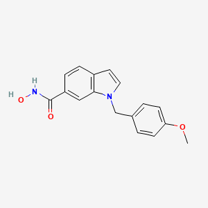 molecular formula C17H16N2O3 B7909013 N-hydroxy-1-(4-methoxybenzyl)-1H-indole-6-carboxamide CAS No. 1072027-64-5