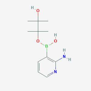 molecular formula C11H19BN2O3 B7909017 (2-Aminopyridin-3-yl)-(3-hydroxy-2,3-dimethylbutan-2-yl)oxyborinic acid 