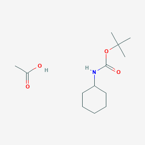 molecular formula C13H25NO4 B7909026 acetic acid;tert-butyl N-cyclohexylcarbamate 