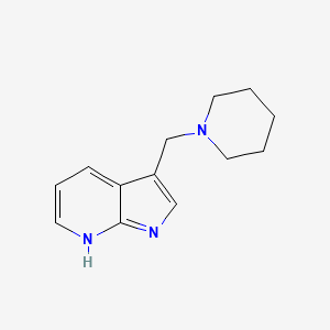 molecular formula C13H17N3 B7909036 3-(piperidin-1-ylmethyl)-7H-pyrrolo[2,3-b]pyridine 