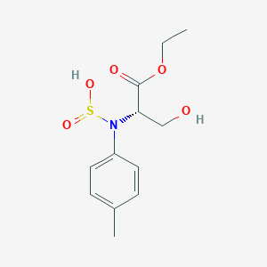 molecular formula C12H17NO5S B7909054 [(2S)-1-Ethoxy-3-hydroxy-1-oxopropan-2-yl](4-methylphenyl)sulfuramidous acid 
