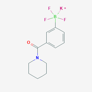 molecular formula C12H14BF3KNO B7909086 Potassium trifluoro[3-(piperidine-1-carbonyl)phenyl]boranuide 
