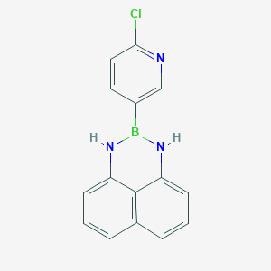 molecular formula C15H11BClN3 B7909093 2-(6-Chloropyridin-3-yl)-2,3-dihydro-1H-naphtho[1,8-de][1,3,2]diazaborinine 