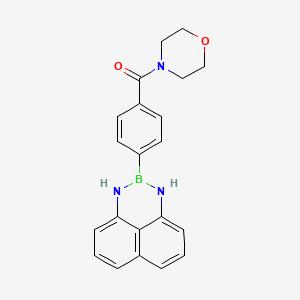 molecular formula C21H20BN3O2 B7909099 (4-(1H-Naphtho[1,8-de][1,3,2]diazaborinin-2(3H)-yl)phenyl)(morpholino)methanone 
