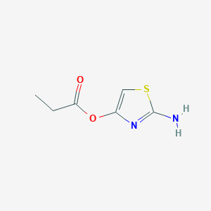 molecular formula C6H8N2O2S B7909111 (2-Amino-1,3-thiazol-4-yl) propanoate 