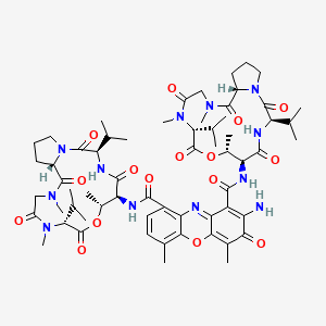 2-amino-4,6-dimethyl-3-oxo-1-N,9-N-bis[(3R,6S,7R,10R,16S)-7,11,14-trimethyl-2,5,9,12,15-pentaoxo-3,10-di(propan-2-yl)-8-oxa-1,4,11,14-tetrazabicyclo[14.3.0]nonadecan-6-yl]phenoxazine-1,9-dicarboxamide