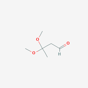 molecular formula C6H12O3 B7909140 3,3-Dimethoxybutanal 