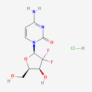 C9H11F2N3O4.HCl