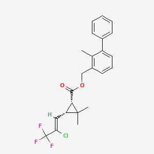 molecular formula C23H22ClF3O2 B7909156 (2-甲基-3-苯基苯基)甲基 (1s,3s)-3-[(z)-2-氯-3,3,3-三氟丙-1-烯基]-2,2-二甲基环丙烷-1-羧酸酯 CAS No. 439680-77-0