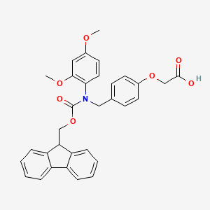 molecular formula C32H29NO7 B7909169 2-[4-[[N-(9H-fluoren-9-ylmethoxycarbonyl)-2,4-dimethoxyanilino]methyl]phenoxy]acetic acid 