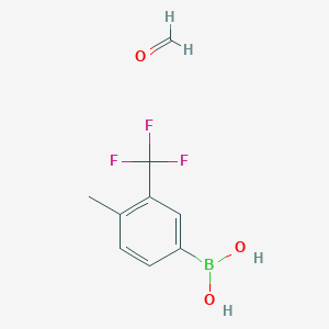molecular formula C9H10BF3O3 B7909202 Formaldehyde;[4-methyl-3-(trifluoromethyl)phenyl]boronic acid 
