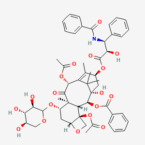 molecular formula C52H59NO18 B7909206 [(1S,2S,3R,4S,7R,9S,10S,12R,15S)-4,12-diacetyloxy-15-[(2R,3S)-3-benzamido-2-hydroxy-3-phenylpropanoyl]oxy-1-hydroxy-10,14,17,17-tetramethyl-11-oxo-9-[(3R,4S,5R)-3,4,5-trihydroxyoxan-2-yl]oxy-6-oxatetracyclo[11.3.1.03,10.04,7]heptadec-13-en-2-yl] benzoate 