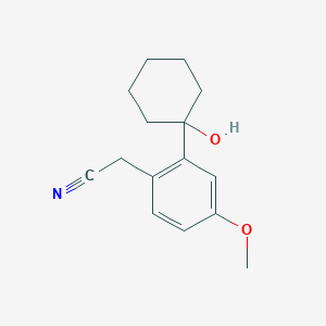 2-[2-(1-Hydroxycyclohexyl)-4-methoxyphenyl]acetonitrile