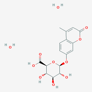 molecular formula C16H20O11 B7909297 4-甲基伞形酮糖基-β-D-葡萄糖醛酸二水合物 