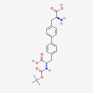molecular formula C23H28N2O6 B7909364 (2S)-2-amino-3-[4-[4-[(2S)-2-carboxy-2-[(2-methylpropan-2-yl)oxycarbonylamino]ethyl]phenyl]phenyl]propanoic acid 