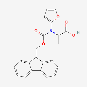 molecular formula C22H19NO5 B7909368 (2S)-2-[9H-fluoren-9-ylmethoxycarbonyl(furan-2-yl)amino]propanoic acid 