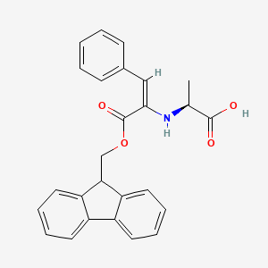 molecular formula C26H23NO4 B7909372 (2S)-2-[[(E)-3-(9H-fluoren-9-ylmethoxy)-3-oxo-1-phenylprop-1-en-2-yl]amino]propanoic acid 
