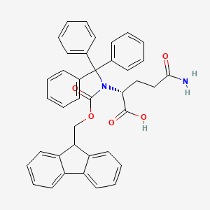 molecular formula C39H34N2O5 B7909389 D-Glutamine, N2-[(9H-fluoren-9-ylmethoxy)carbonyl]-N-(triphenylmethyl)- 
