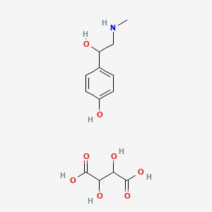 molecular formula C13H19NO8 B7909649 1-(4-Hydroxyphenyl)-2-(methylamino)ethanol tartrate 