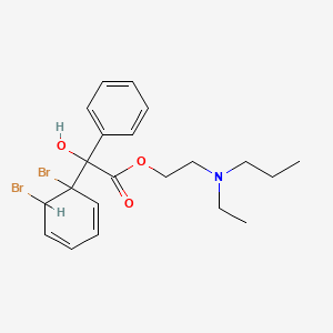 molecular formula C21H27Br2NO3 B7909723 2-[Ethyl(propyl)amino]ethyl 2-(1,6-dibromocyclohexa-2,4-dien-1-yl)-2-hydroxy-2-phenylacetate 