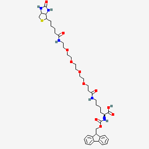 molecular formula C42H59N5O11S B7909819 N-alpha-(9-Fluorenylmethyloxycarbonyl)-N-epsilon-[15-(biotinamido)-4,7,10,13-tetraoxa-pentadecanoyl]-L-lysine 