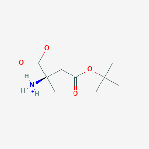 molecular formula C9H17NO4 B7909824 (2R)-2-azaniumyl-2-methyl-4-[(2-methylpropan-2-yl)oxy]-4-oxobutanoate 