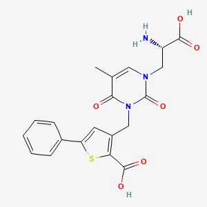 molecular formula C20H19N3O6S B7909889 3-({3-[(2s)-2-氨基-2-羧乙基]-5-甲基-2,6-二氧代-3,6-二氢嘧啶-1(2h)-基}甲基)-5-苯硫吩-2-甲酸 