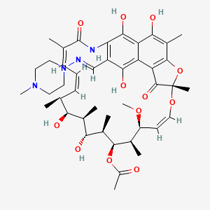 molecular formula C43H58N4O12 B7909966 8-(n-(4-Methyl-1-piperazinyl)formidoyl)-rifomycins 