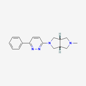 molecular formula C17H20N4 B7910015 (3aR,6aS)-2-methyl-5-(6-phenylpyridazin-3-yl)-1,3,3a,4,6,6a-hexahydropyrrolo[3,4-c]pyrrole CAS No. 1173179-34-4