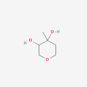 molecular formula C6H12O3 B7910018 trans-3,4-Dihydroxy-4-methyltetrahydropyran 