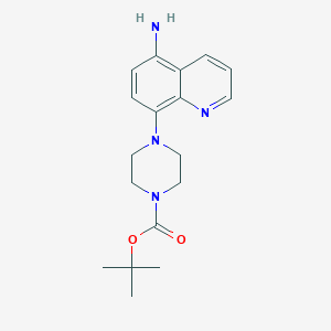 molecular formula C18H24N4O2 B7910032 tert-Butyl 4-(5-aminoquinolin-8-yl)piperazine-1-carboxylate CAS No. 1373232-98-4