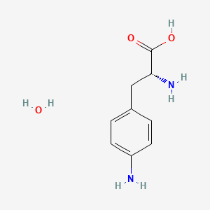 molecular formula C9H14N2O3 B7910055 (2R)-2-amino-3-(4-aminophenyl)propanoic acid;hydrate 