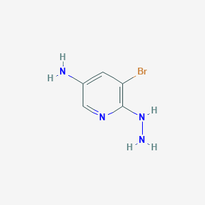 5-Bromo-6-hydrazinylpyridin-3-amine