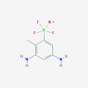 molecular formula C7H9BF3KN2 B7910091 Potassium (3,5-diamino-2-methylphenyl)trifluoroboranuide 