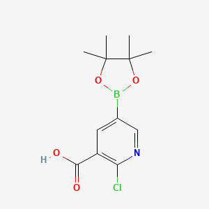 2-Chloro-5-(4,4,5,5-tetramethyl-1,3,2-dioxaborolan-2-yl)nicotinic acid