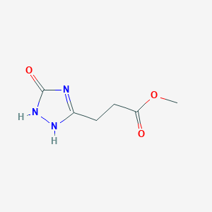 molecular formula C6H9N3O3 B7910140 methyl 3-(5-oxo-1,2-dihydro-1,2,4-triazol-3-yl)propanoate 