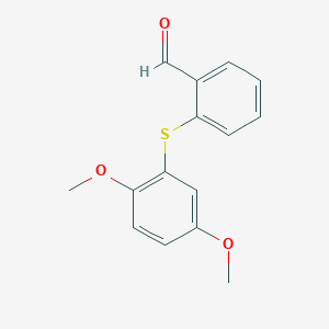 molecular formula C15H14O3S B7910286 2-(2,5-Dimethoxyphenylthio)benzaldehyde 