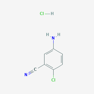 molecular formula C7H6Cl2N2 B7910300 3-Cyano-4-chloroaniline hydrochloride 