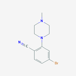 molecular formula C12H14BrN3 B7910328 4-Bromo-2-(4-methylpiperazin-1-yl)benzonitrile CAS No. 1206969-07-4