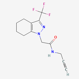 molecular formula C13H14F3N3O B7910380 2-(3-(trifluoromethyl)-4,5,6,7-tetrahydroindazol-1-yl)-N-(prop-2-ynyl)acetamide 