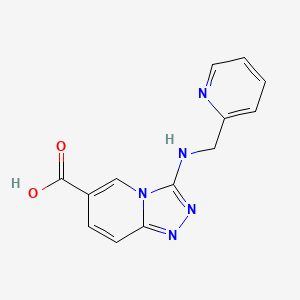 molecular formula C13H11N5O2 B7910397 3-((Pyridin-2-yl)methylamino)-[1,2,4]triazolo[4,3-a]pyridine-6-carboxylic acid 