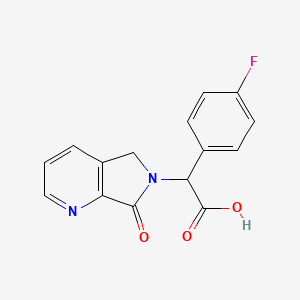 molecular formula C15H11FN2O3 B7910415 2-(4-fluorophenyl)-2-(7-oxo-5H-pyrrolo[3,4-b]pyridin-6(7H)-yl)acetic acid 