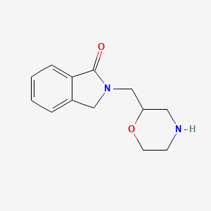 molecular formula C13H16N2O2 B7910422 2-((Morpholin-2-yl)methyl)isoindolin-1-one 