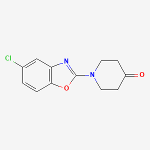 molecular formula C12H11ClN2O2 B7910492 1-(5-Chlorobenzo[d]oxazol-2-yl)piperidin-4-one CAS No. 1206969-50-7