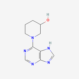 molecular formula C10H13N5O B7910496 1-(9H-purin-6-yl)piperidin-3-ol 