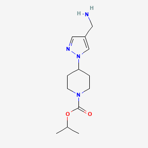 molecular formula C13H22N4O2 B7910502 isopropyl 4-(4-(aminomethyl)-1H-pyrazol-1-yl)piperidine-1-carboxylate CAS No. 1206969-26-7