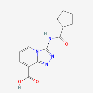 3-(Cyclopentanecarboxamido)-[1,2,4]triazolo[4,3-a]pyridine-8-carboxylic acid