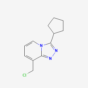 8-(Chloromethyl)-3-cyclopentyl-[1,2,4]triazolo[4,3-a]pyridine