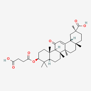 molecular formula C34H50O7 B7910597 (2S,4aS,6aS,6bR,8aR,10S,12aS,14bR)-10-(3-carboxypropanoyloxy)-2,4a,6a,6b,9,9,12a-heptamethyl-13-oxo-3,4,5,6,6a,7,8,8a,10,11,12,14b-dodecahydro-1H-picene-2-carboxylic acid 