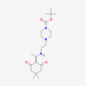 tert-butyl 4-[2-[1-(4,4-dimethyl-2,6-dioxocyclohexylidene)ethylamino]ethyl]piperazine-1-carboxylate